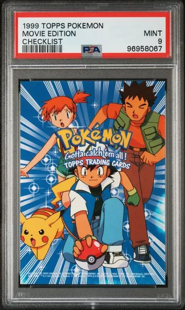 PSA 9 - Checklist (Topps Pokemon Movie Edition)